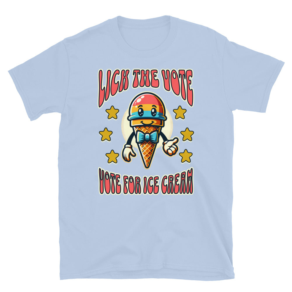 Lick The Vote Ice Cream TShirt - Light Blue Color - https://ascensionemporium.net